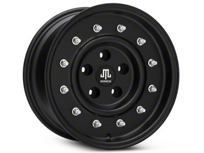 Mammoth General Matte Black Wheel; 16x8 (87-95 Jeep Wrangler YJ)