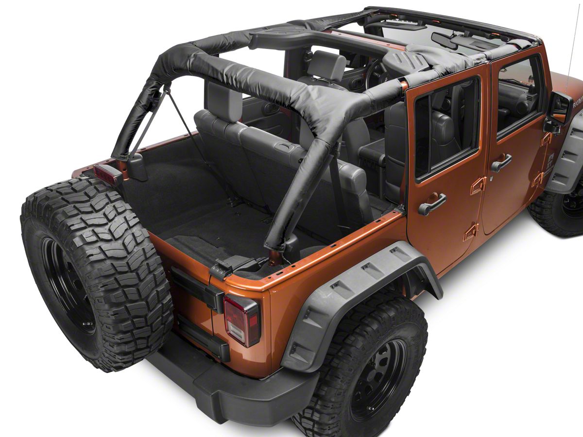 Dirty Dog 4x4 Jeep Wrangler Replacement Roll Bar Cover; Black J4RBC07BK (07-18  Jeep Wrangler JK 4-Door) - Free Shipping