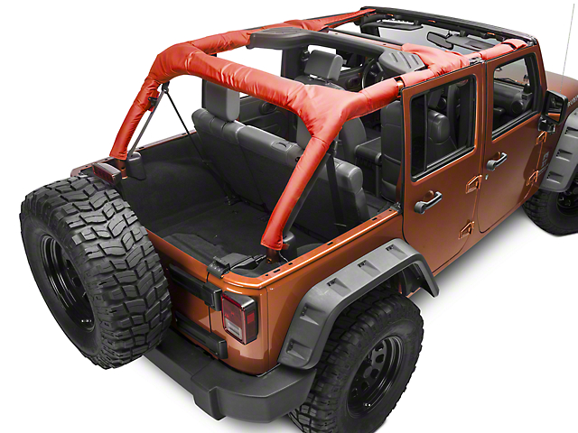 Dirty Dog 4x4 Replacement Roll Bar Cover; Red (07-18 Jeep Wrangler JK 4-Door)