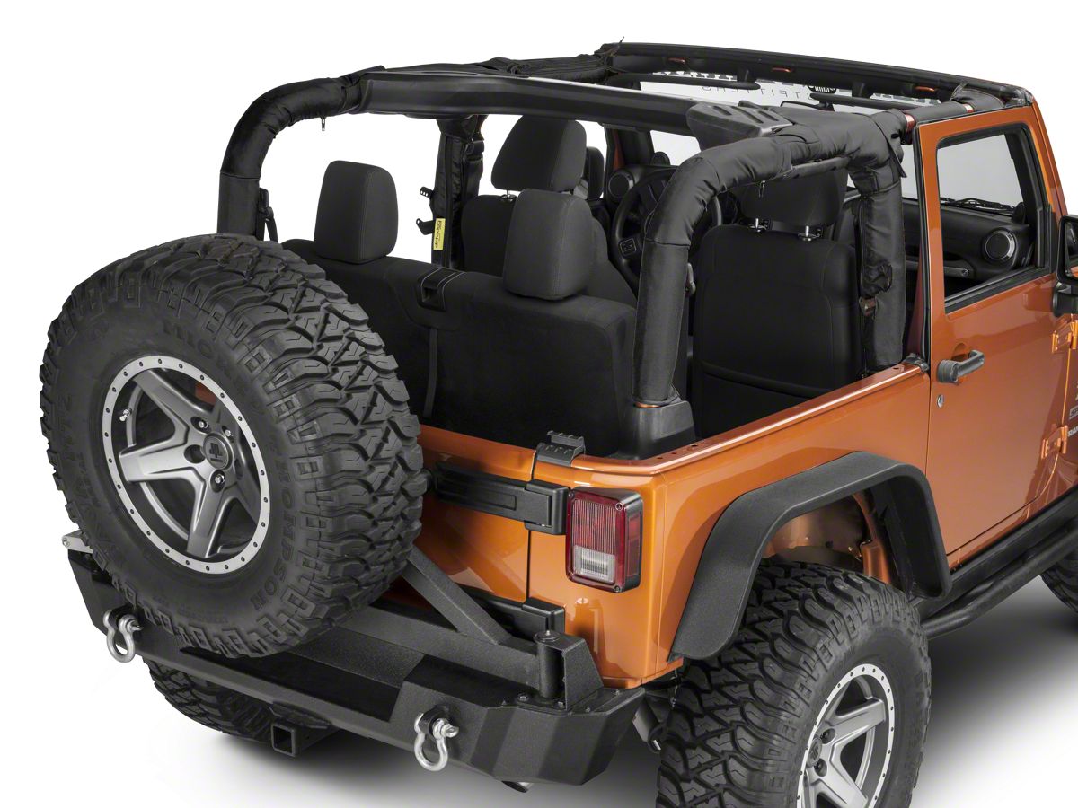 Dirty Dog 4x4 Jeep Wrangler Roll Bar Covers Black J2rbc07bk 07