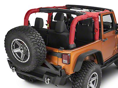 Dirty Dog 4x4 Jeep Wrangler Replacement Roll Bar Cover; Red J2RBC07RD  (07-18 Jeep Wrangler JK 2-Door) - Free Shipping