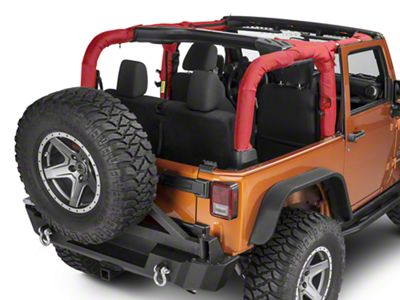Dirty Dog 4x4 Replacement Roll Bar Cover; Red (07-18 Jeep Wrangler JK 2-Door)