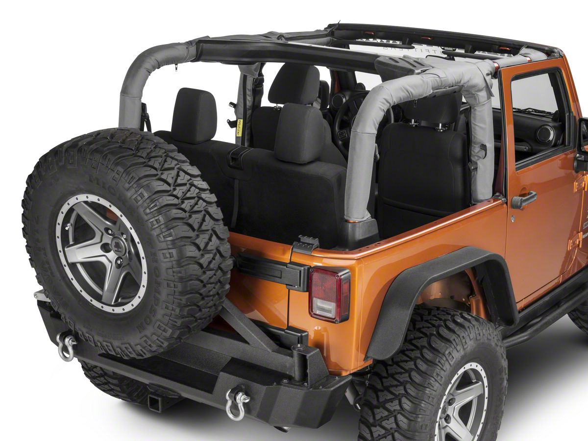 Dirty Dog 4x4 Jeep Wrangler Replacement Roll Bar Cover; Gray J2RBC07GY  (07-18 Jeep Wrangler JK 2-Door) - Free Shipping