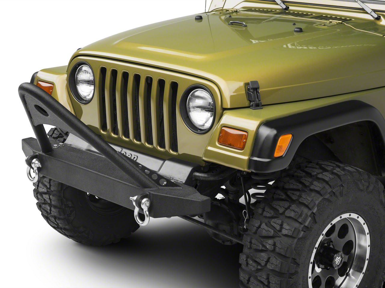 RedRock 4x4 Jeep Wrangler Stubby Front Bumper w/Stinger Bar Nonwinch J104442 (8706 Jeep