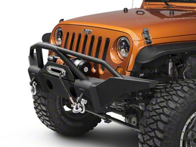 RedRock Full Width Front Bumper with Double Grille Guard (07-18 Jeep Wrangler JK)