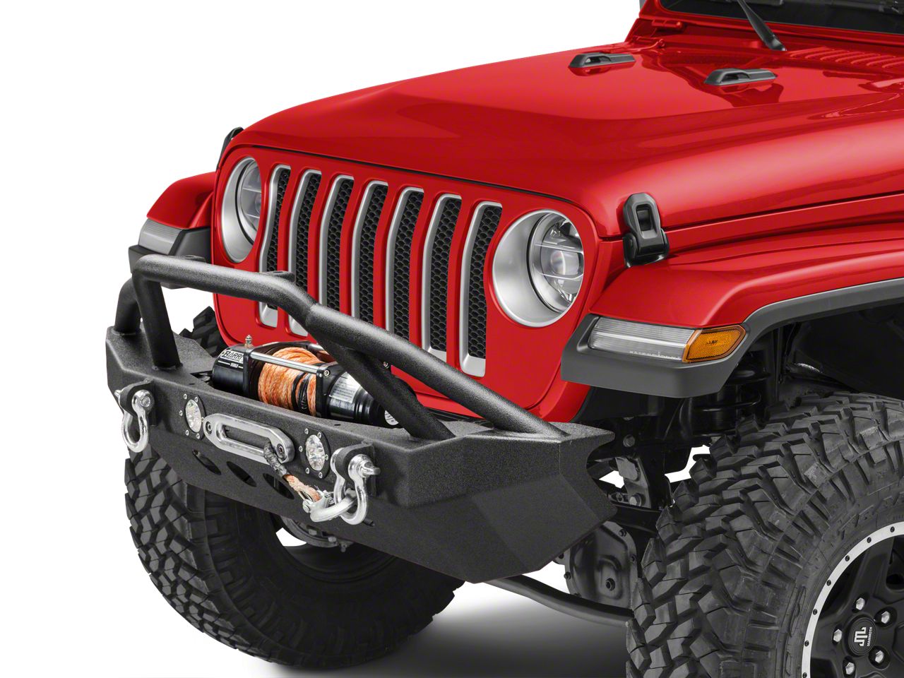 RedRock Jeep Wrangler Approach Front Bumper with LED Lights J104450 (18 ...