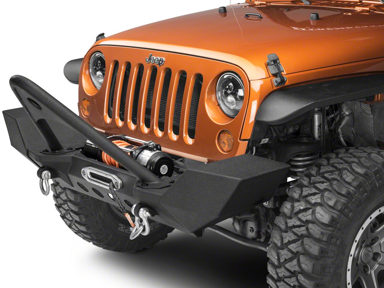 RedRock 4x4 Jeep Wrangler Full Width Front Bumper w/ Stinger Bar ...