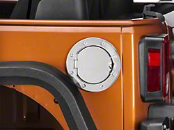 RedRock 4x4 Non-Locking Fuel Door; Stainless Steel (07-18 Jeep Wrangler JK)