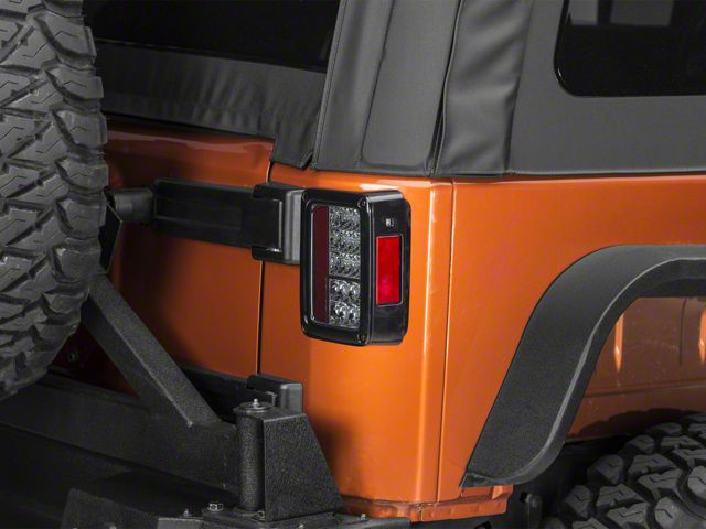 LED Tail Lights; Chrome Housing; Smoked Lens (07-18 Jeep Wrangler JK)