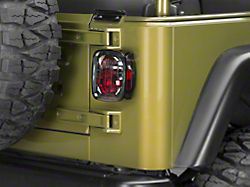 Crystal Eyes Tail Lights; Chrome Housing; Platinum Smoked Lens (87-06 Jeep Wrangler YJ, TJ)