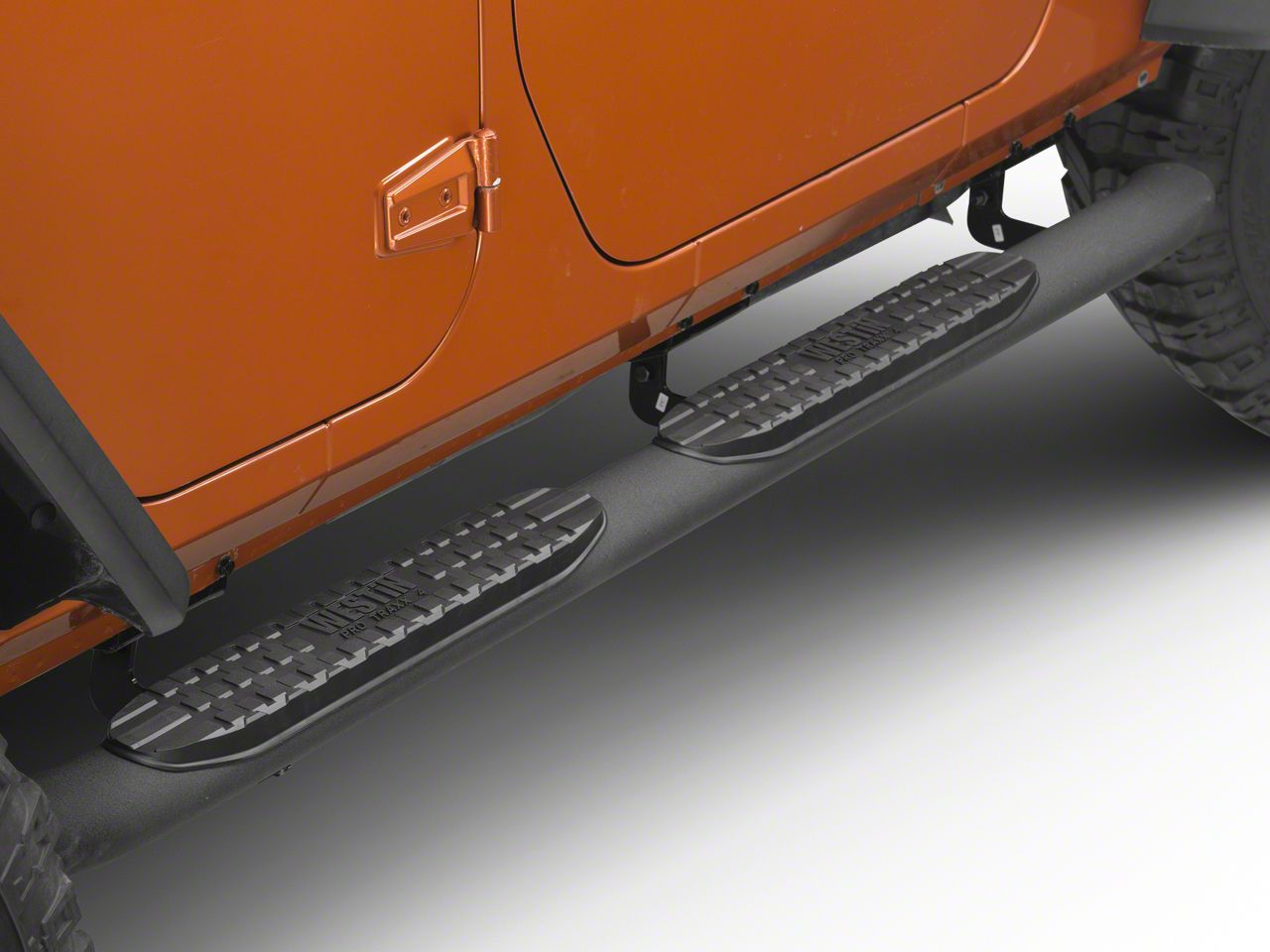 Jeep Wrangler Pro Traxx 4-Inch Oval Side Step Bars; Black (07-18 Jeep ...