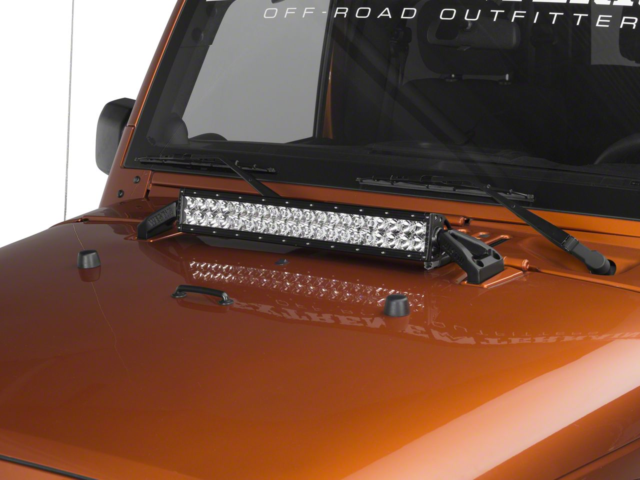 Westin Wrangler HD 20 in. LED Light Bar Hood Mount Textured Black 09