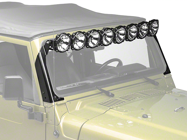 KC HiLiTES 50 Inch Gravity Pro6 LED Light Bar w/ Windshield Mounting Brackets (97-06 Jeep Wrangler TJ)