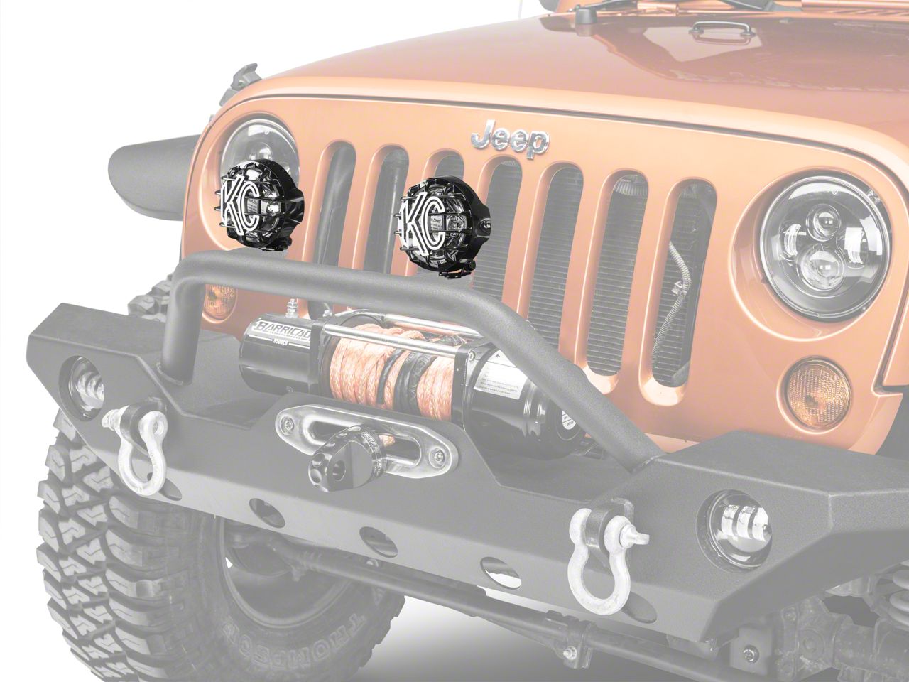 KC HiLiTES Jeep Wrangler 4 in. Rally 400 Halogen Lights - Spread Beam ...