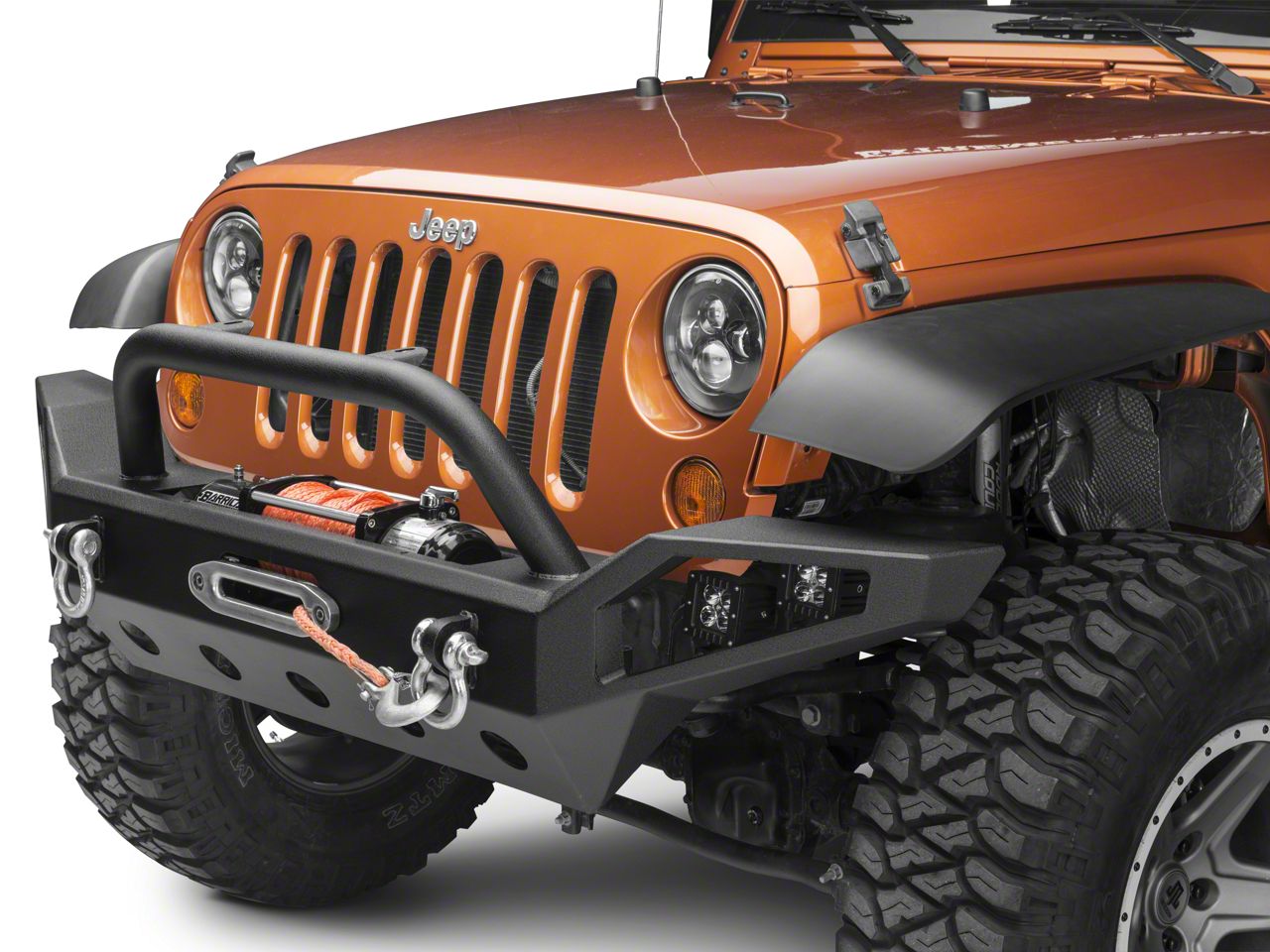 Barricade Jeep Wrangler Trail Force HD Full Width Front Bumper w/ LED ...