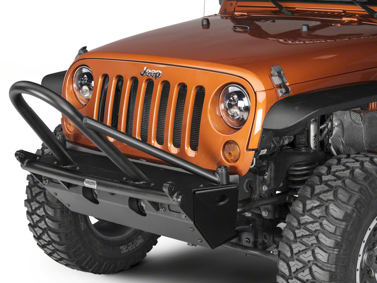 Wilco Offroad Wrangler MC2X Steel Front Bumper w/ Recovery Bar and Full ...