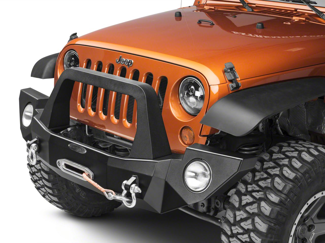 Rock-Slide Engineering Jeep Wrangler Rigid Full Front Bumper w/ Bullbar ...