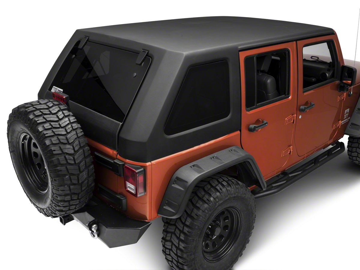 Two Piece Slant Hard Top Black 07 18 Jeep Wrangler Jk 4 Door