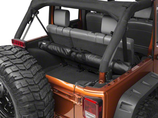 JTopsUSA Tube Soft Top Window and Gear Storage; Black (97-18 Jeep Wrangler TJ & JK)