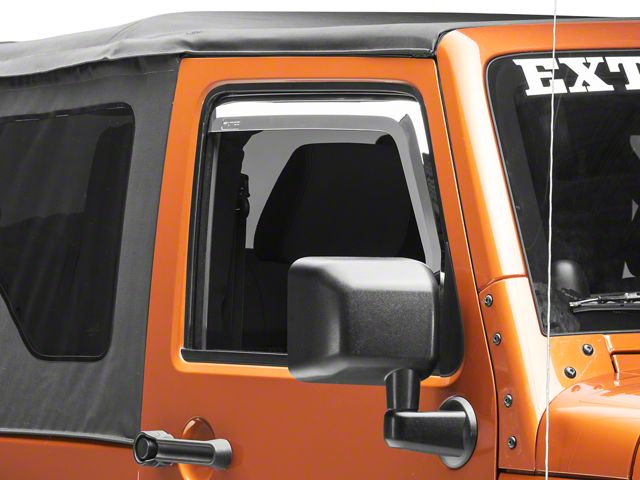 Putco Element Chrome Window Visors; Front (07-18 Jeep Wrangler JK)