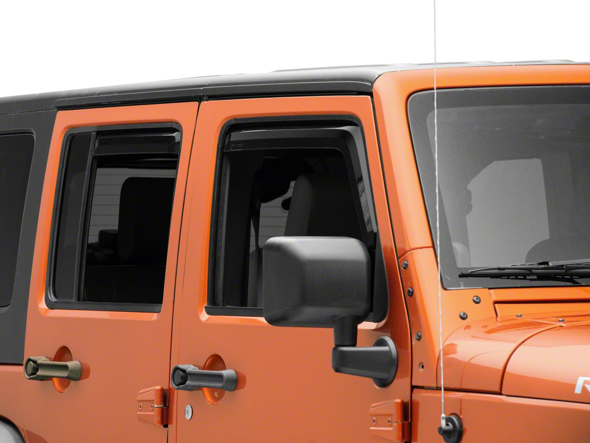 Putco Jeep Wrangler Element Tinted Window Visors; Front and Rear 580229  (07-18 Jeep Wrangler JK 4-Door) - Free Shipping