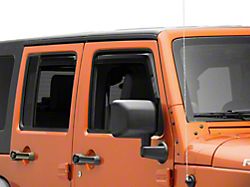 Putco Element Tinted Window Visors; Front and Rear (07-18 Jeep Wrangler JK 4-Door)