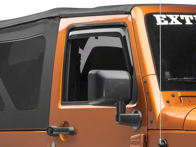 Putco Element Tinted Window Visors; Front (07-18 Jeep Wrangler JK)