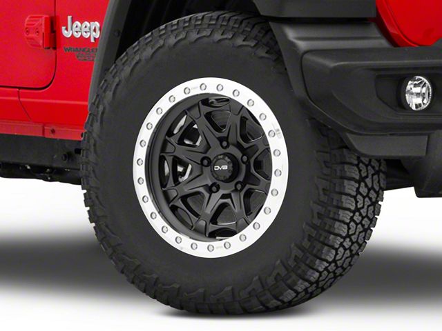 DV8 Offroad True Beadlock Matte Black Wheel; 17x8.5 (18-22 Jeep Wrangler JL)