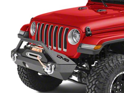 DV8 Offroad FS-15 Hammer Forged Stubby Front Bumper with Fog Light Openings (18-23 Jeep Wrangler JL)