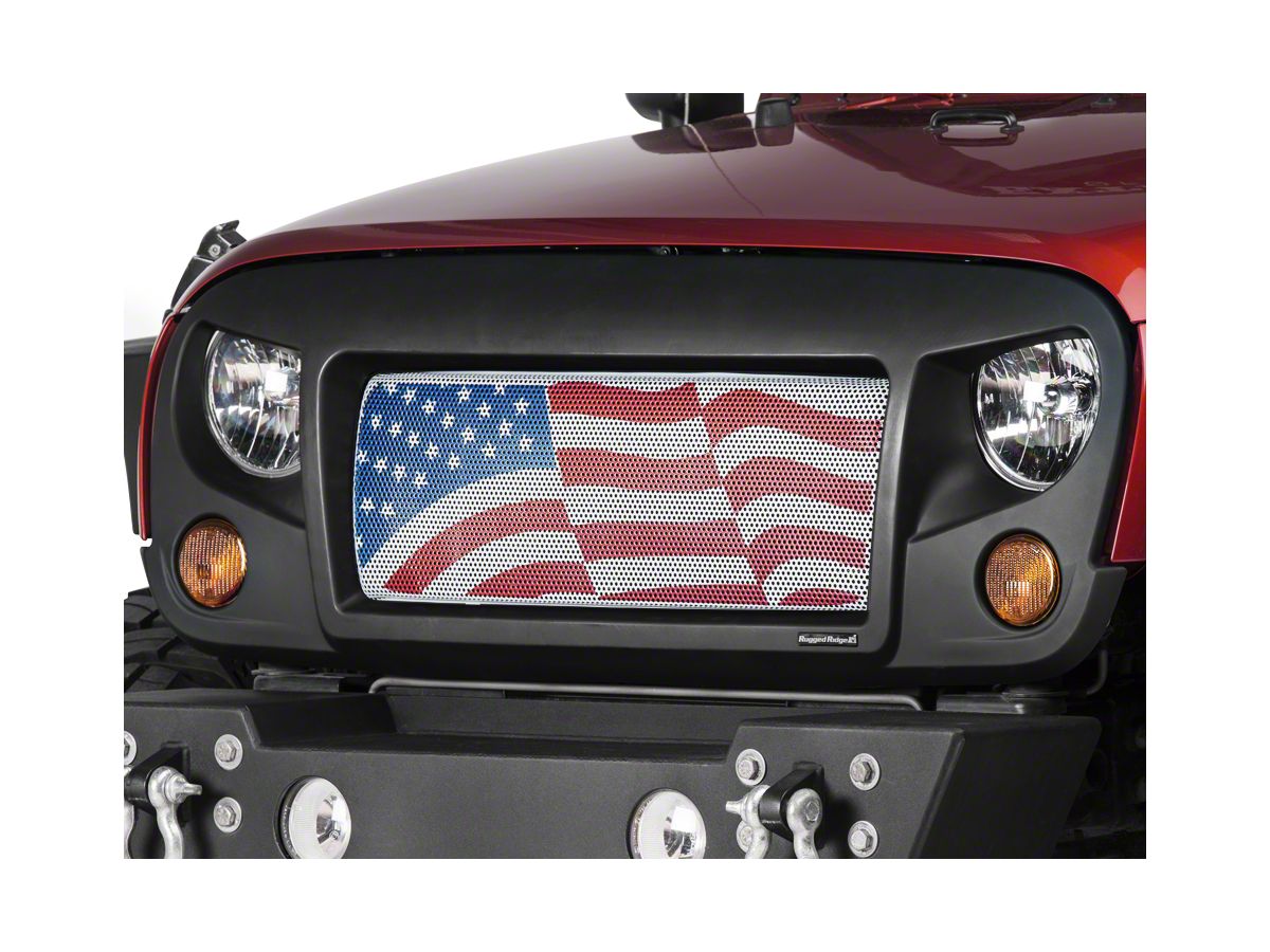 Rugged Ridge 12034.22 Spartan Grille Insert for Jeep JK Wrangler American Flag 