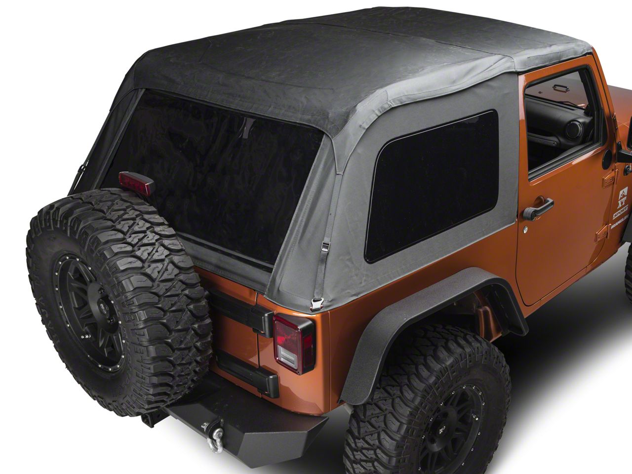 Barricade Fastback 2-in-1 Soft Top; Black Diamond (07-18 Jeep Wrangler JK 2 Door)