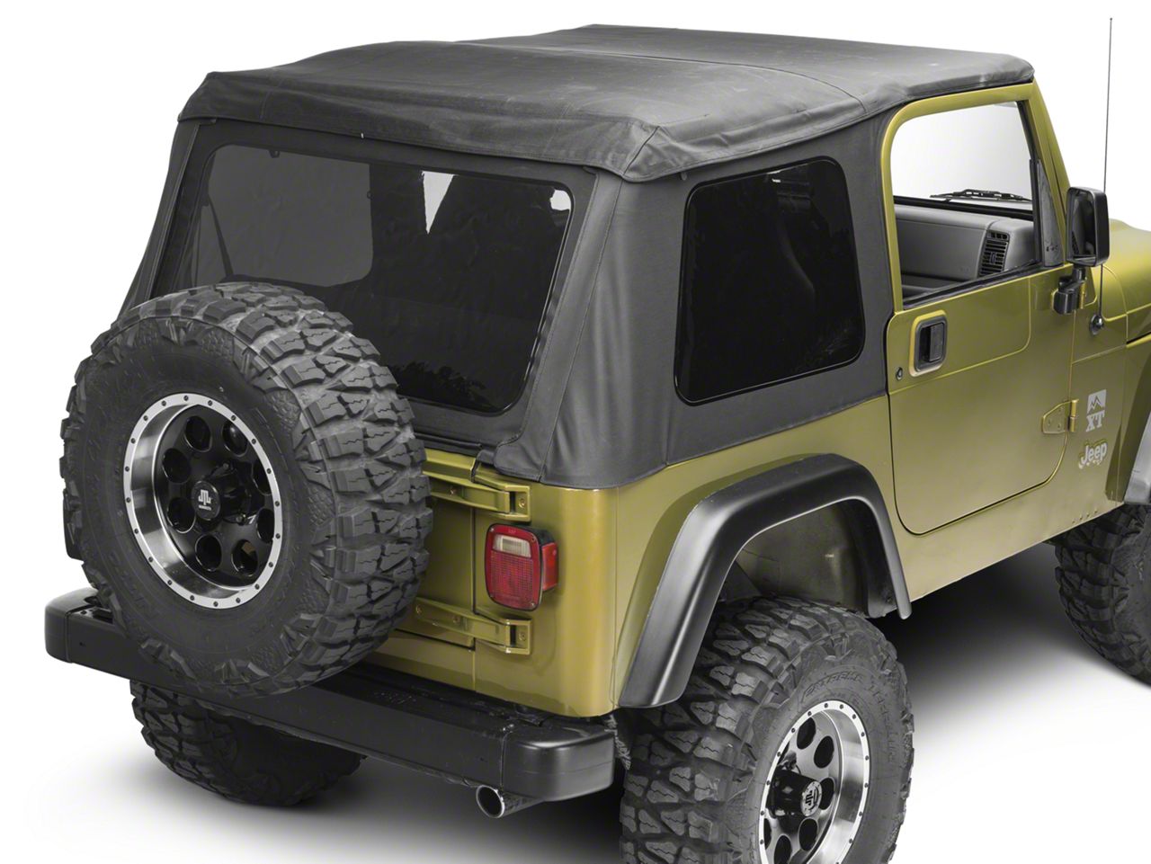 Barricade Jeep Wrangler Frameless Soft Top - Black Diamond J105217 (97 ...