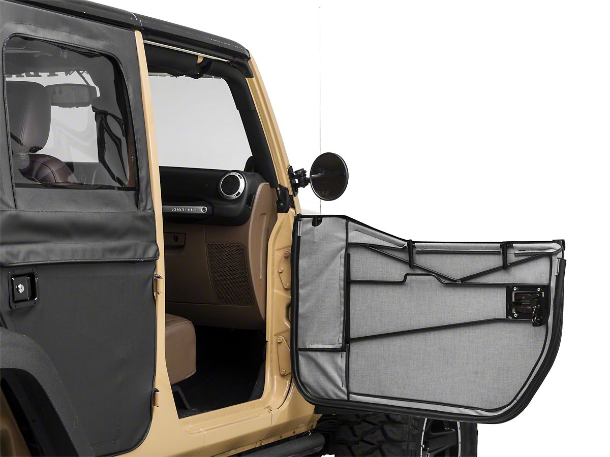 Tj Jk Tubular Door Only Yj Black Door Hinge Mirrors For Jeep