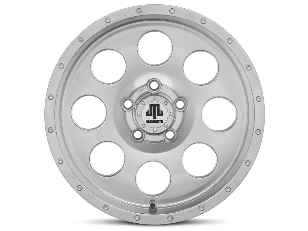Mammoth 8 Simulated Beadlock Style Polished 15x8 Wheel and Mammoth 8 Simulated Beadlock Style Polished 15x8 Wheel and