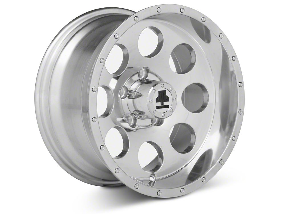 Mammoth 8 Simulated Beadlock Style Polished 15x8 Wheel and Mammoth 8 Simulated Beadlock Style Polished 15x8 Wheel and