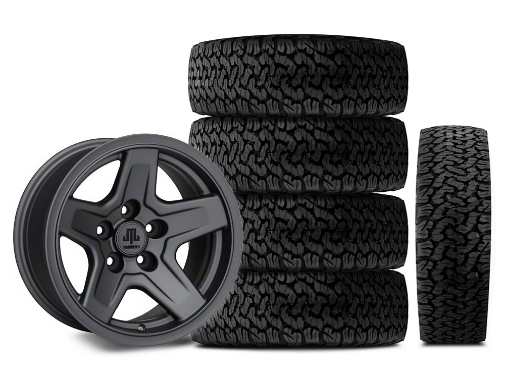 Mammoth Boulder Charcoal 15x8 Wheel and BF Goodrich All