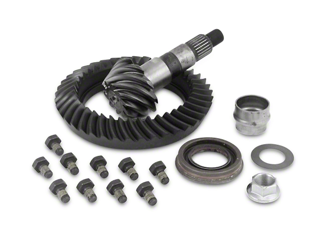 Dana 30 Front Axle/44 Rear Axle Ring and Pinion Gear Kit; 4.10 Gear Ratio (07-18 Jeep Wrangler JK, Excluding Rubicon)