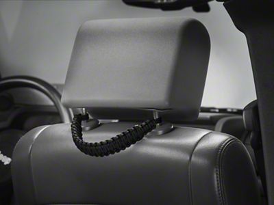 RedRock Headrest Paracord Grab Handles; Black (07-23 Jeep Wrangler JK & JL)