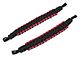 RedRock Rear Soundbar Paracord Grab Handles; Black and Red (07-17 Jeep Wrangler JK 4-Door)