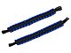 RedRock Front Paracord Door Limit Straps; Black and Blue (07-18 Jeep Wrangler JK)