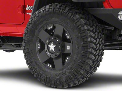 XD Rockstar Matte Black Wheel; 17x8 (18-23 Jeep Wrangler JL)