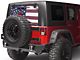 SEC10 Perforated American Flag Rear Window Decal; Full Color (66-24 Jeep CJ5, CJ7, Wrangler YJ, TJ, JK & JL)