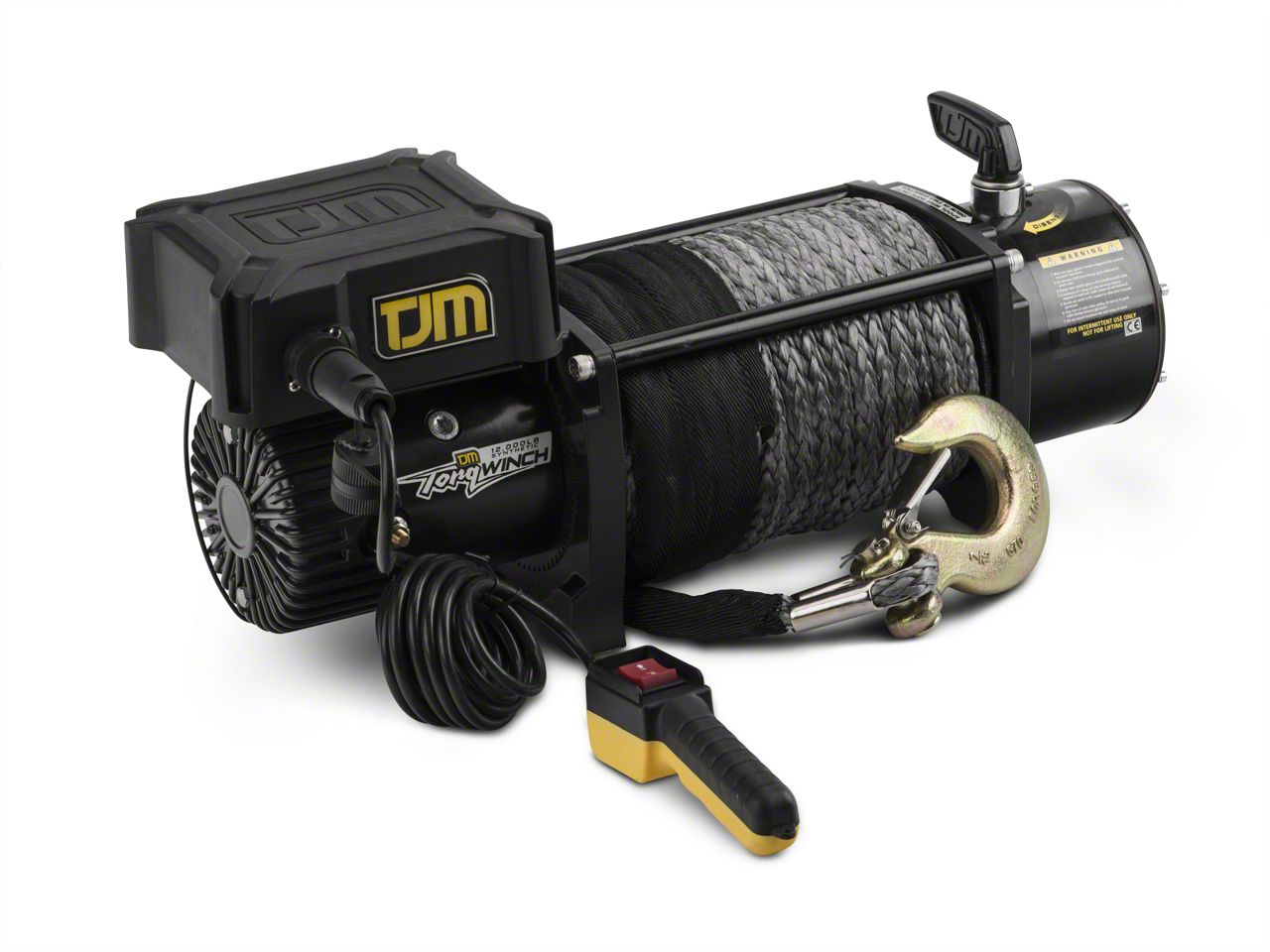 TJM Wrangler 12,000 lb. Torq Winch w/ Synthetic Rope 947TQBLK12DDS