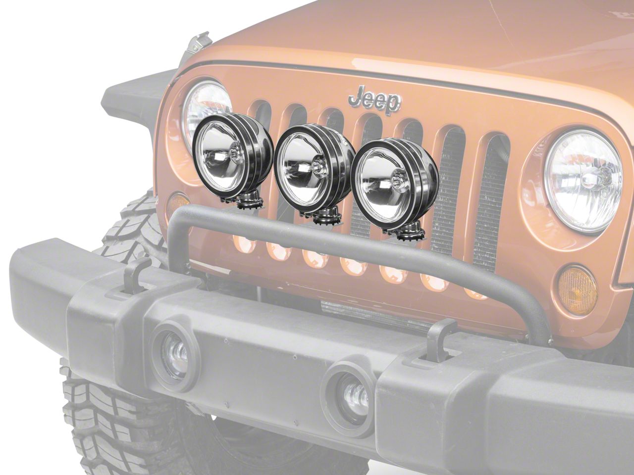 Rugged Ridge Jeep Wrangler 6 in. Round HID OffRoad Fog Lights Set of