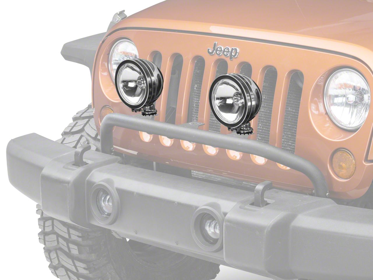 Rugged Ridge Jeep Wrangler 6-Inch Round HID Off-Road Fog Light with ...