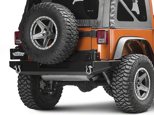 Hyline Offroad Rear Bumper w/ Tire Carrier (07-18 Jeep Wrangler JK)