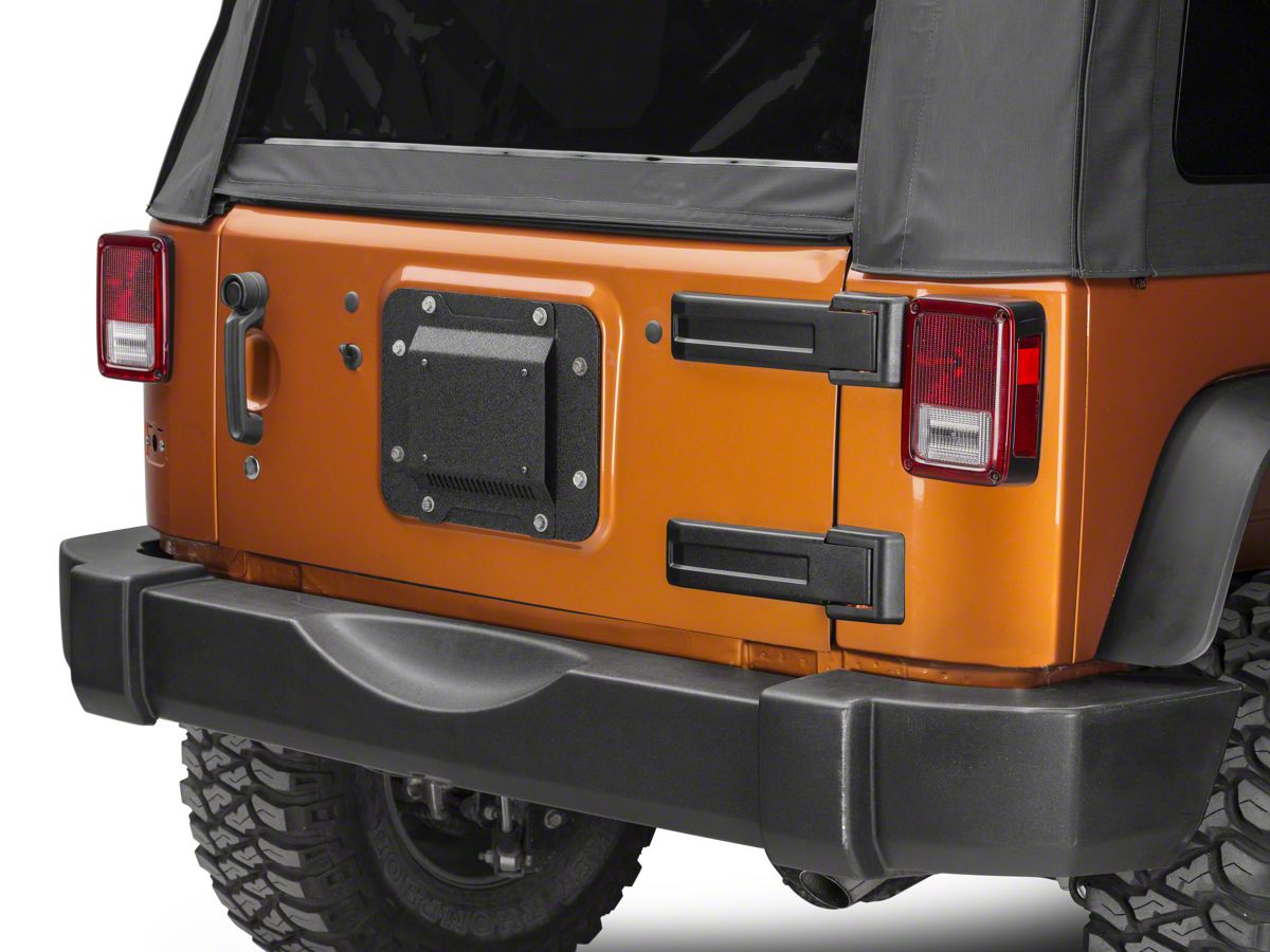 Barricade Jeep Wrangler Spare Tire Delete with License Plate Mount J106612 ( 07-18 Jeep Wrangler JK) - Free Shipping