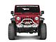Poison Spyder Brawler Lite Front Bumper with Brawler Bar, Shackle Tabs and Plate Gussets; Bare Steel (07-18 Jeep Wrangler JK)
