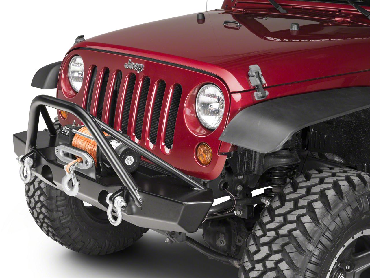 Poison Spyder Jeep Wrangler Brawler MID Width Front Bumper w/ Brawler ...