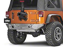 Poison Spyder RockBrawler Rear Bumper with Shackle Tabs; Bare Steel (07-18 Jeep Wrangler JK)